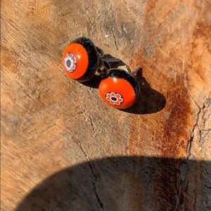 Hand blown glass earrings from Mexico